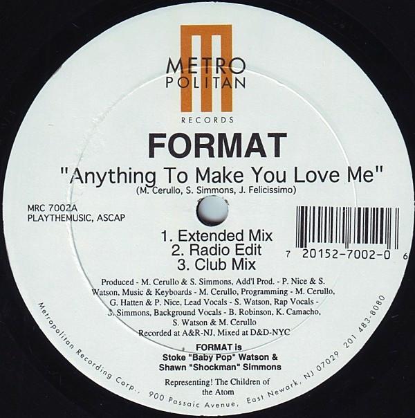 Format  - Anything To Make You Love Me / Whenever I Call Your Name