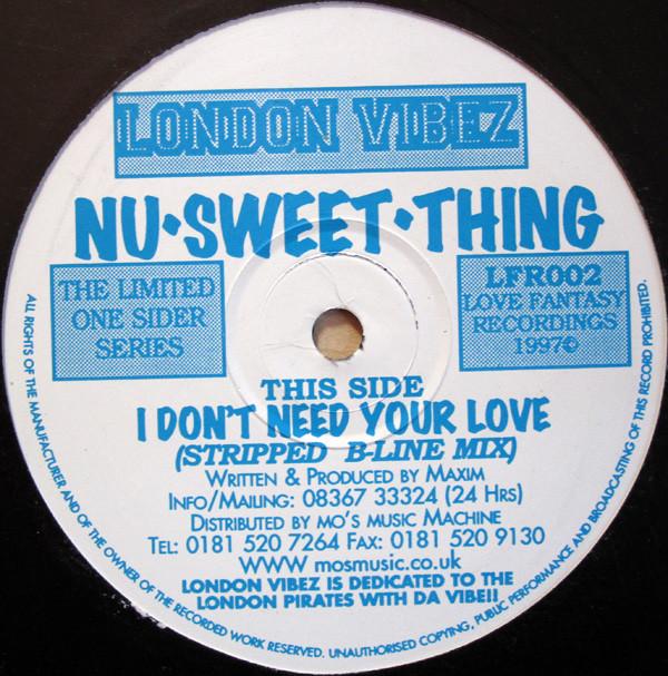 Nu-Sweet-Thing - I Don't Need Your Love