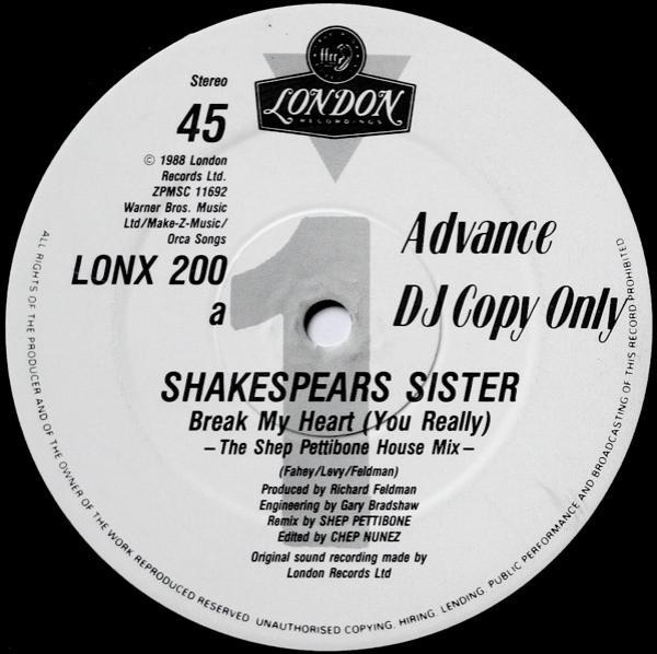 Shakespear's Sister - Break My Heart (You Really)
