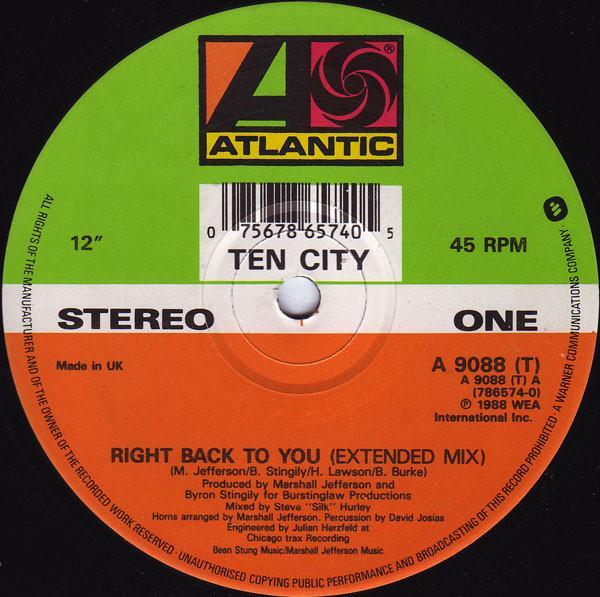 Ten City - Right Back To You