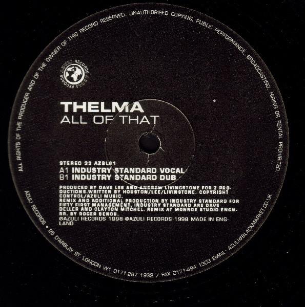 Thelma Houston - All Of That (Industry Standard Mixes)