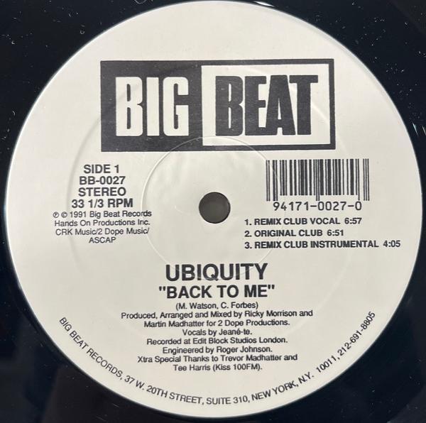 Ubiquity (2) - Back To Me