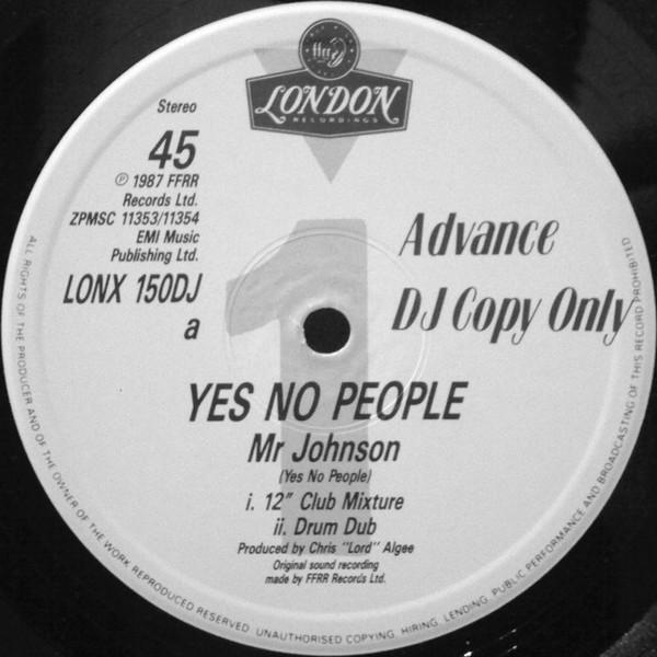 Yes/No People - Mr Johnson
